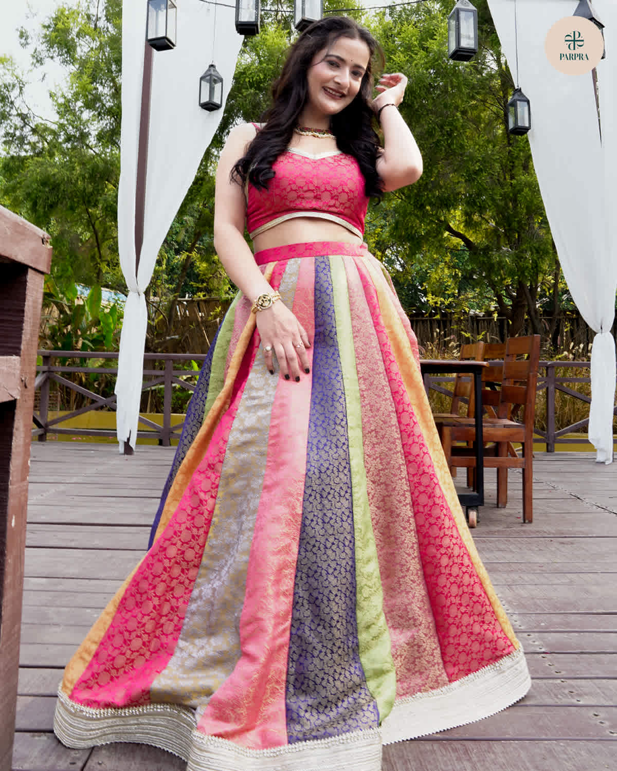 Satrangi Shahi Lehenga Set